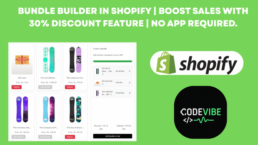 How to Create a Custom Bundle Builder in Shopify: Step-by-Step Guide to Boost Sales Create a Bundle Builder in Shopify | Boost Sales with 30% Discount Feature | No app Required.